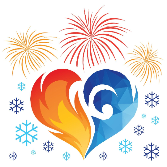 Loveland Fire and Ice Festival Logo Heart